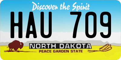 ND license plate HAU709