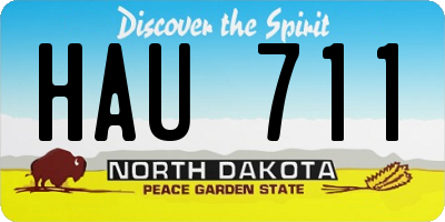 ND license plate HAU711