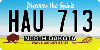 ND license plate HAU713