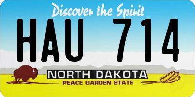 ND license plate HAU714