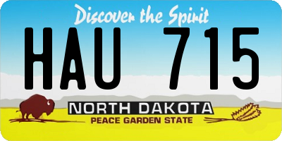ND license plate HAU715