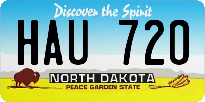 ND license plate HAU720