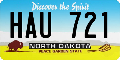 ND license plate HAU721