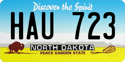 ND license plate HAU723