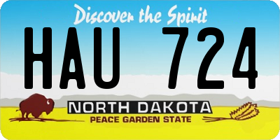 ND license plate HAU724