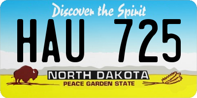ND license plate HAU725