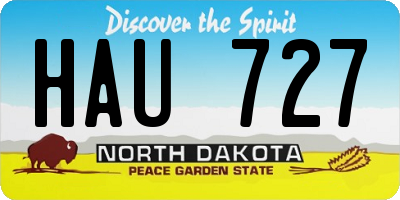 ND license plate HAU727