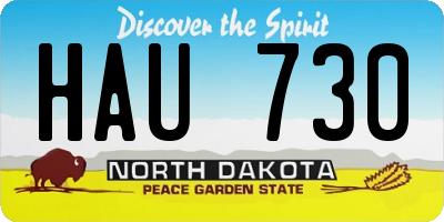 ND license plate HAU730