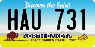 ND license plate HAU731