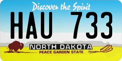 ND license plate HAU733
