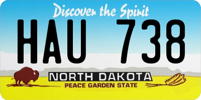 ND license plate HAU738
