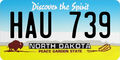 ND license plate HAU739
