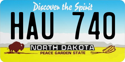 ND license plate HAU740