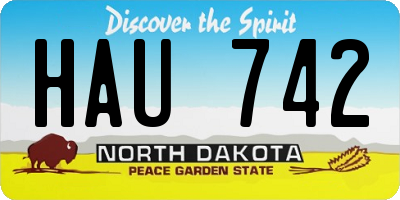 ND license plate HAU742