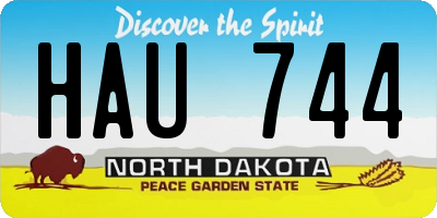 ND license plate HAU744
