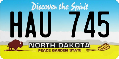 ND license plate HAU745