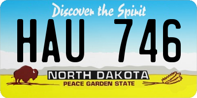 ND license plate HAU746
