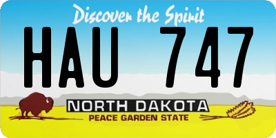 ND license plate HAU747