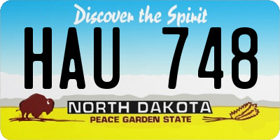ND license plate HAU748