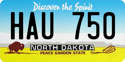 ND license plate HAU750