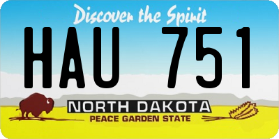 ND license plate HAU751
