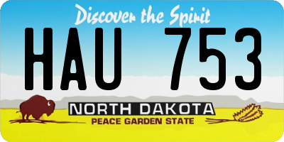 ND license plate HAU753