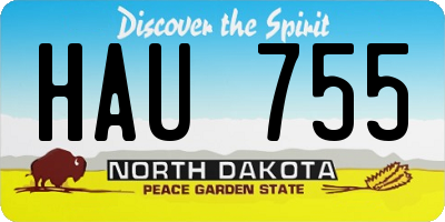 ND license plate HAU755