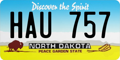 ND license plate HAU757