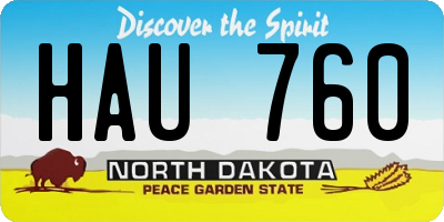 ND license plate HAU760