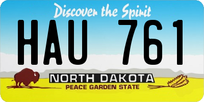 ND license plate HAU761