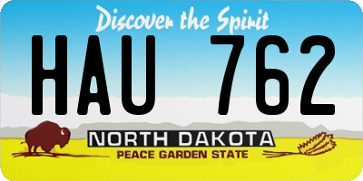 ND license plate HAU762