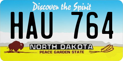 ND license plate HAU764
