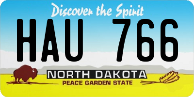 ND license plate HAU766