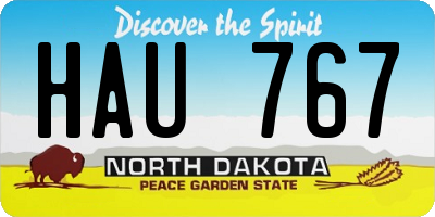 ND license plate HAU767