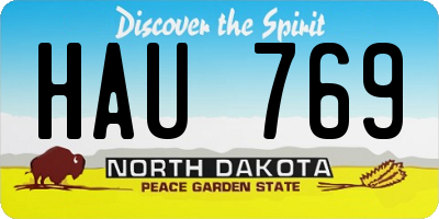 ND license plate HAU769