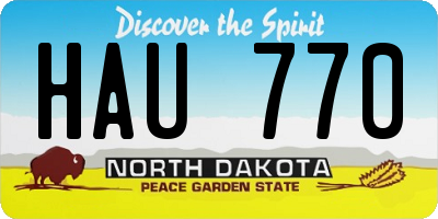 ND license plate HAU770