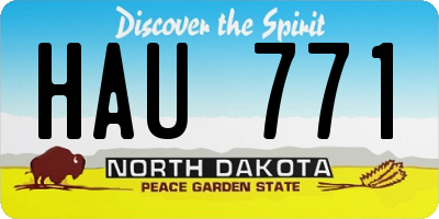ND license plate HAU771