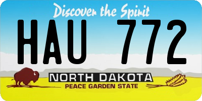 ND license plate HAU772