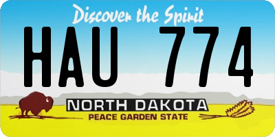 ND license plate HAU774