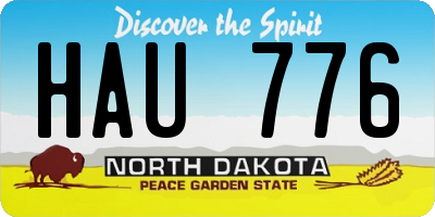 ND license plate HAU776