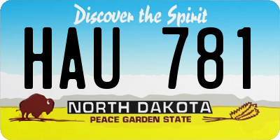 ND license plate HAU781