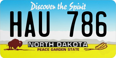 ND license plate HAU786