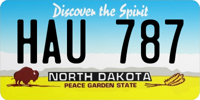 ND license plate HAU787