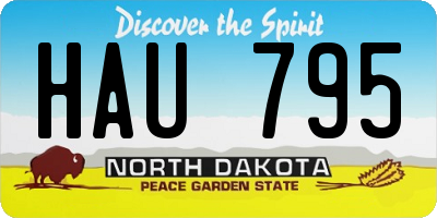 ND license plate HAU795