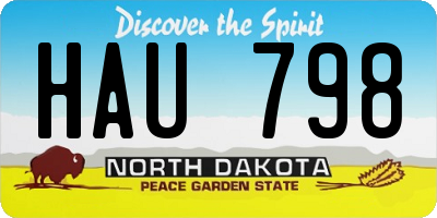 ND license plate HAU798