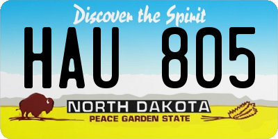 ND license plate HAU805