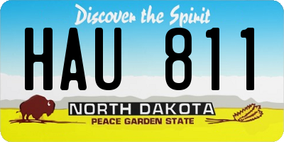 ND license plate HAU811
