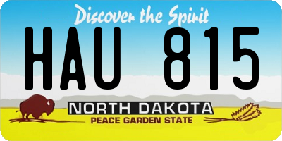ND license plate HAU815
