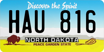ND license plate HAU816