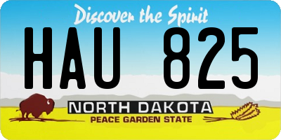 ND license plate HAU825